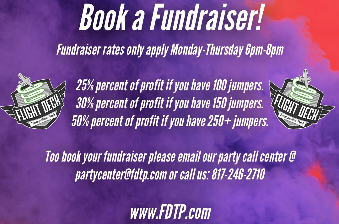 FlightDeckParks's tweet photo. Book your FUNdraiser now! #Flightdeck https://t.co/jZAZ0PT1yy