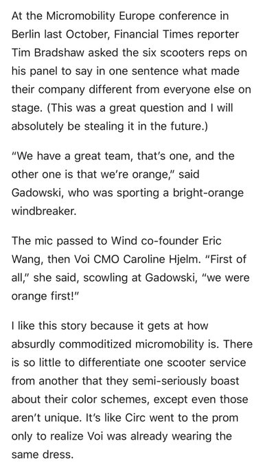 Thanks to @alisongriswold for remembering this amusing moment from my @MicromobilityCo scooter execs<a class="tags" target="_blank" title="On Twitter" href="/?out=eyJ0eXAiOiJKV1QiLCJhbGciOiJIUzUxMiJ9.eyJpYXQiOjE3MjI0MTQ3NDYsImlzcyI6InR3cG9ybnN0YXJzLmNvbSIsIm5iZiI6MTcyMjQxNDc0NiwiZXhwIjoxNzUzOTUwNzQ2LCJyZWRpcmVjdF91cmwiOiJodHRwczovL3R3aXR0ZXIuY29tL2FsaXNvbmdyaXN3b2xkIn0.eKqdzp1neN9-IsWBRMa1f6JxQh1VoipDXpnVXiKe0UdL6rQToGDizEOUafNpWj26ghFLrEW-j3kKQytU2dudKA">@alisongriswold</a>