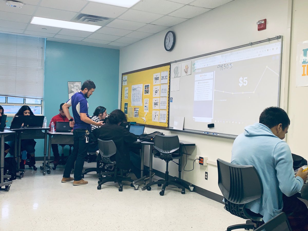 IDEA_at_Fannin's tweet photo. Mr. Lee’s Lesson Review is a @gimkit showdown in Algebra 2. All students against the class Algebra 2 boss, junior Thalia. Competition and Encouragement is fierce. #engagement #Mathematics #PeerAccountability #PLToolbox @PersonalizeDISD @PrincipalHicks @nisanchez https://t.co/W3L5icHWyg