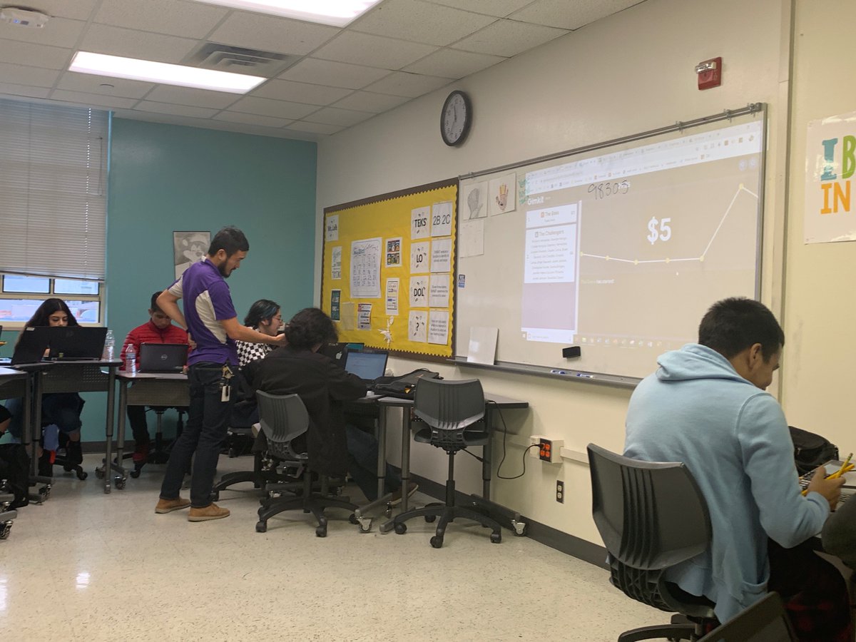 IDEA_at_Fannin's tweet photo. Mr. Lee’s Lesson Review is a @gimkit showdown in Algebra 2. All students against the class Algebra 2 boss, junior Thalia. Competition and Encouragement is fierce. #engagement #Mathematics #PeerAccountability #PLToolbox @PersonalizeDISD @PrincipalHicks @nisanchez https://t.co/W3L5icHWyg