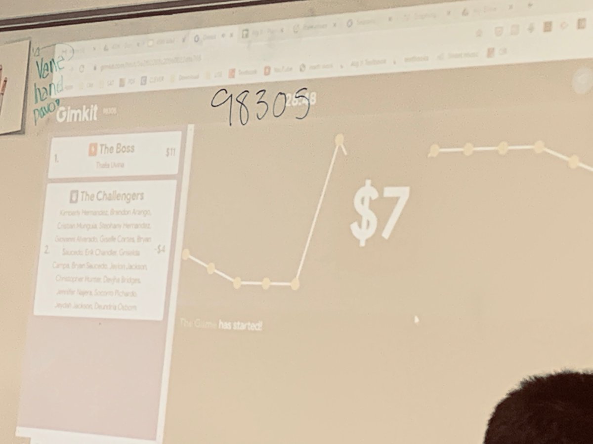 IDEA_at_Fannin's tweet photo. Mr. Lee’s Lesson Review is a @gimkit showdown in Algebra 2. All students against the class Algebra 2 boss, junior Thalia. Competition and Encouragement is fierce. #engagement #Mathematics #PeerAccountability #PLToolbox @PersonalizeDISD @PrincipalHicks @nisanchez https://t.co/W3L5icHWyg