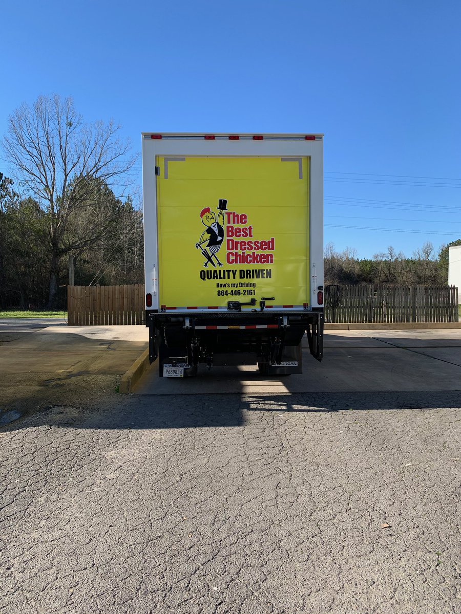 Wincorp_Intl's tweet photo. Meanwhile, in South Carolina our BDC trucks are ready to hit the road! This is what we call poultry in motion. #WincorpInternational #HatchingYourFuture #TheBestDressedChicken #Chicken 🚚 https://t.co/RJQWX18fLV