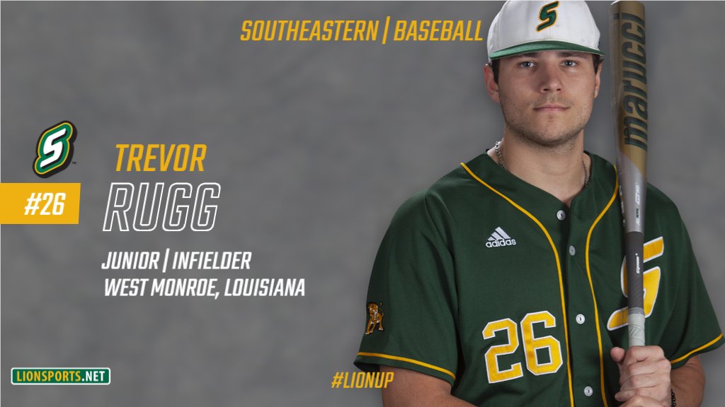 Introducing the 2020 Lions | Trevor Rugg is a transfer from Paris JC (Texas). A corner infielder, he earned All-Conference honors in 2019 after batting .317 with 7 home runs and 10 stolen bases. #LionUp