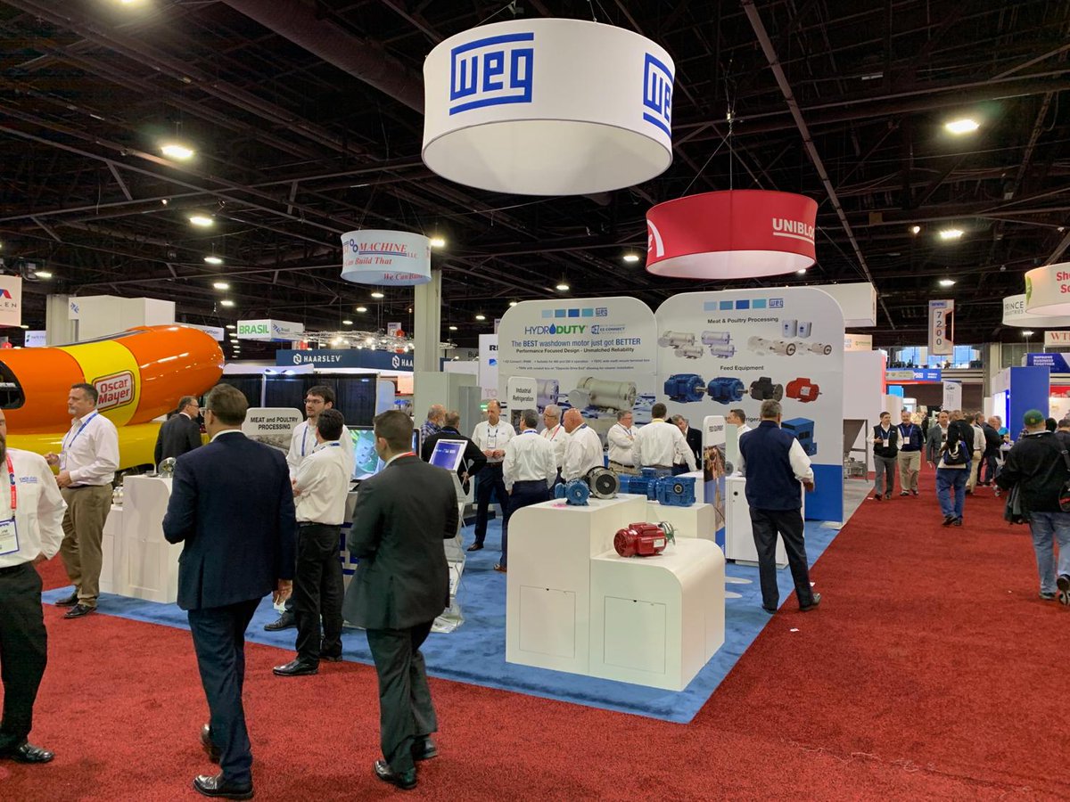 weg_usa's tweet photo. We are here at #IPPE2020 at the Georgia World Congress Center in Atlanta! Come see us at booth #B7257 to learn how WEG provides solutions for the Packaging and Processing Industry! #washdown #cfw08 #augermotors #WEGmotors #FarmDuty #motors #WEG #Gearedmotors #drives #edp11 https://t.co/nDr3sViHj0