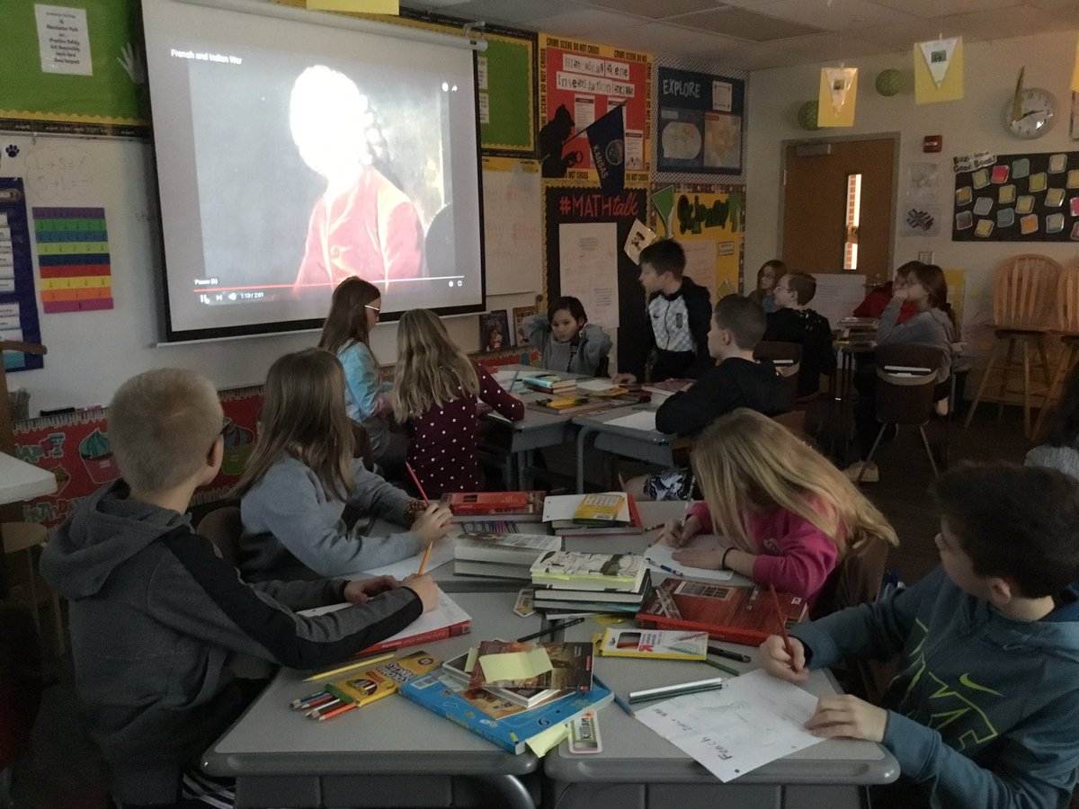 rachelteachkc's tweet photo. Students created a #GraffitiBoard as they watched a short video and read a brief text about the French and Indian War. Then they used @KaganOnline #TimedPairShare to share and explain their learning. #big3 @OlatheSocSt https://t.co/MB4SD7t8Vi