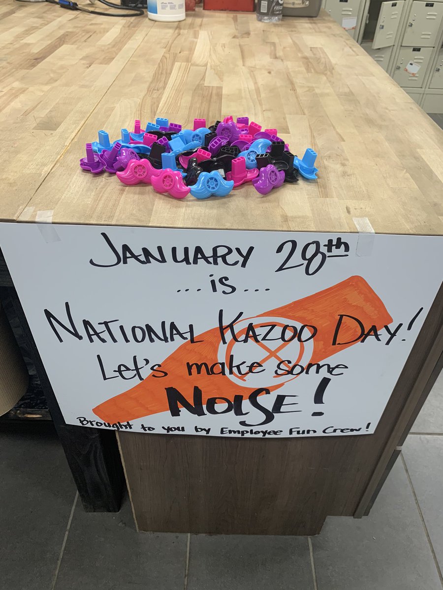 DantheFES's tweet photo. Today is National Kazoo Day!! So sad I’m not working today!!!! Lol!! @amber_schiewe @JustKymbah @JayDallimore @ORANGEoregonian https://t.co/QOeiS0VUpq