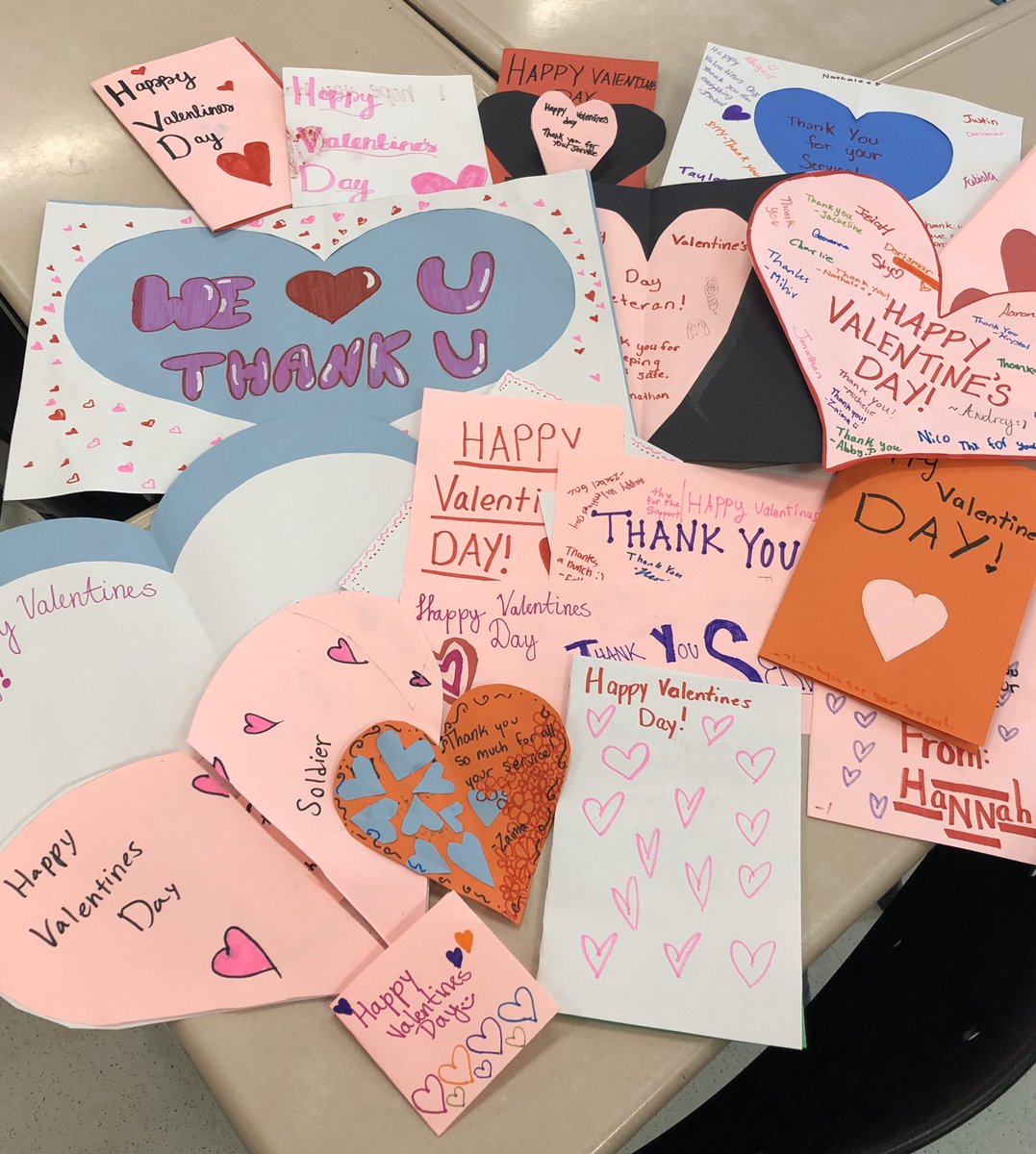 MissCascio_Math's tweet photo. Making Valentine’s Day card to show our love &amp; support to the troop 💖🥰 Can’t wait to send them over to @NYCountry947 #seenatscofield @Mr_SClay 💙🤍🖤 https://t.co/dF964wQaqP