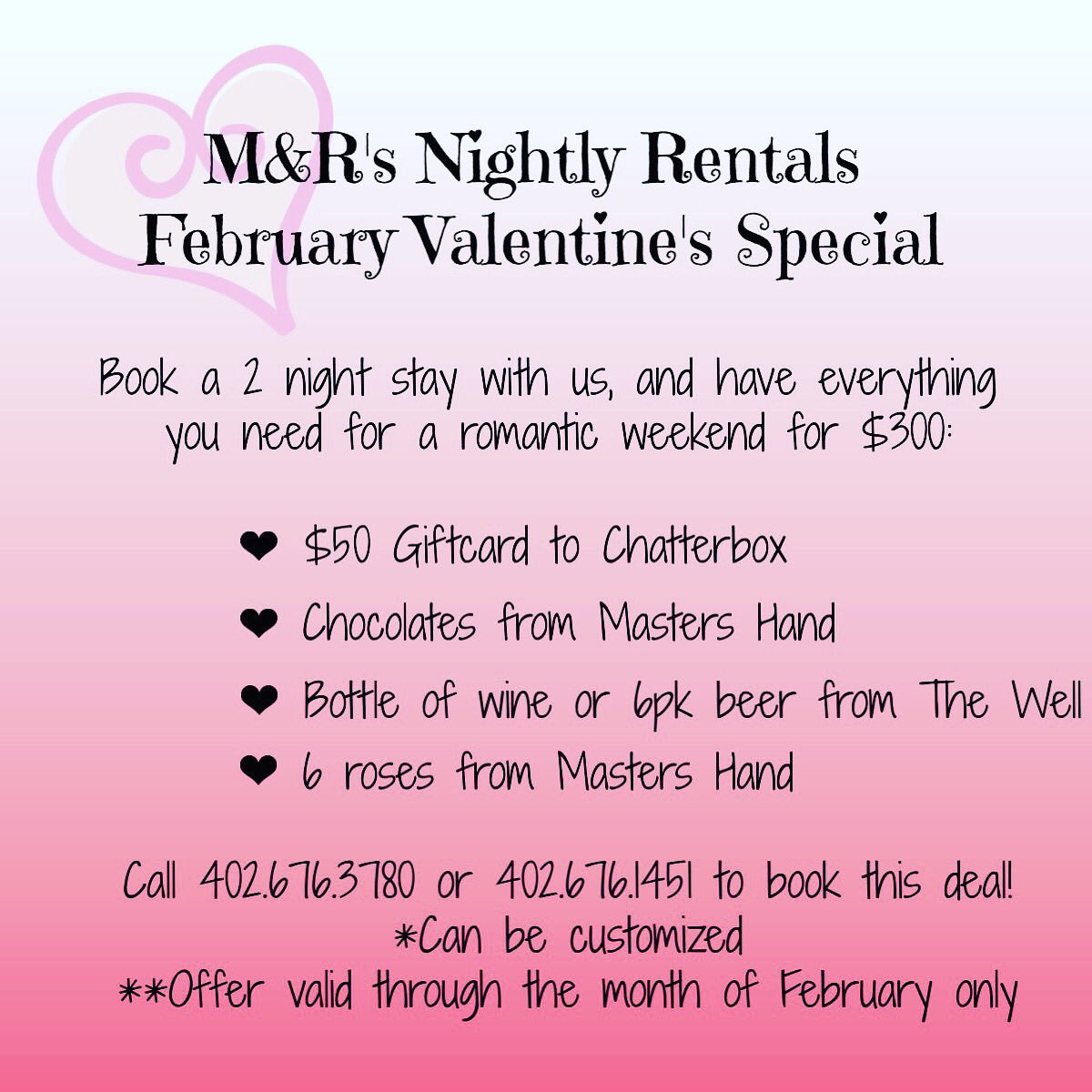 RNightly's tweet photo. Plan a romantic staycation in Tekamah, NE #mandrnightlyrentals #TekamahNE #Airbnb #burtnetourism #ChatterboxBrews #MastersHand https://t.co/Orj8am339b