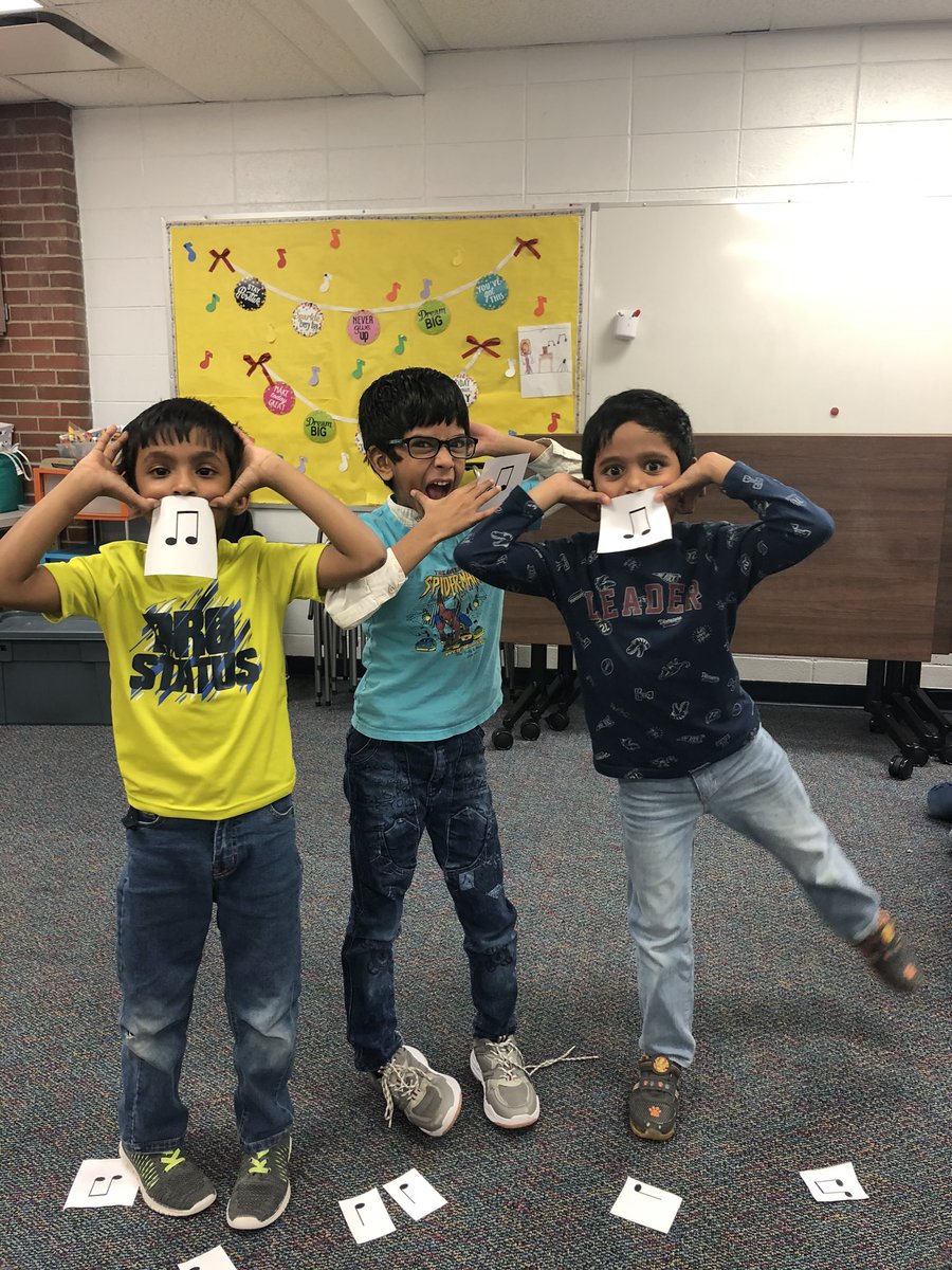 First graders reading rhythms for the first time!!! They’re doing awesome and maybe having a little fun, too 🤪🎵🎵🎵