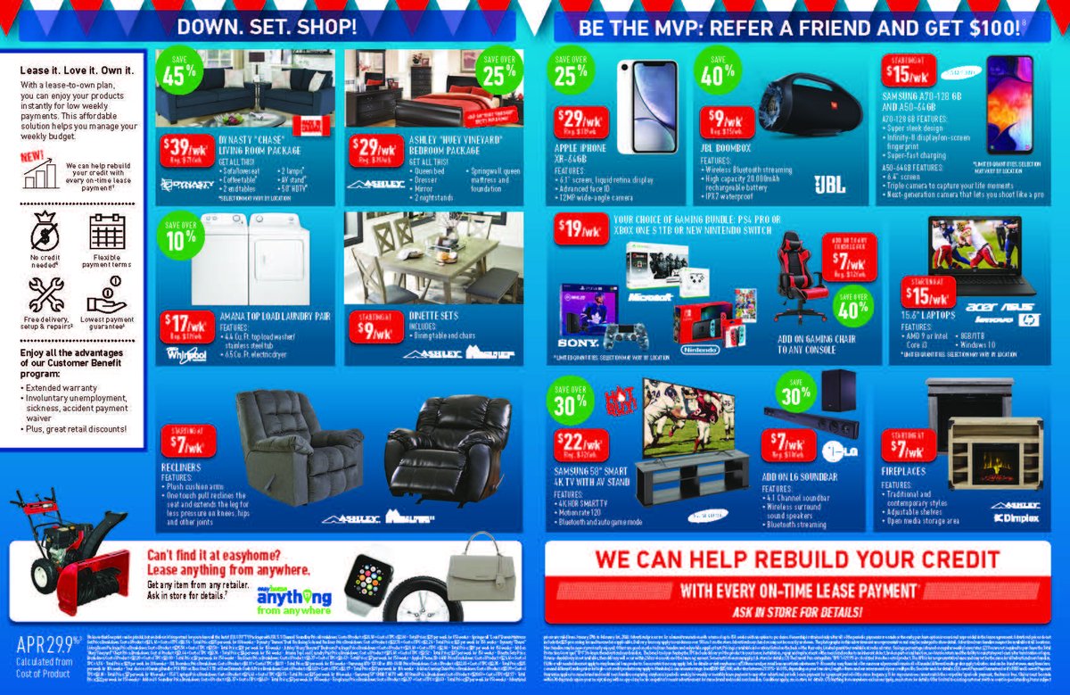 CentreOnBarton's tweet photo. Visit Easyhome for their Big Game Sale! Jan 27-Feb 1 AND No Processing Fees Jan 27&amp;28 only https://t.co/tII6W4utEE