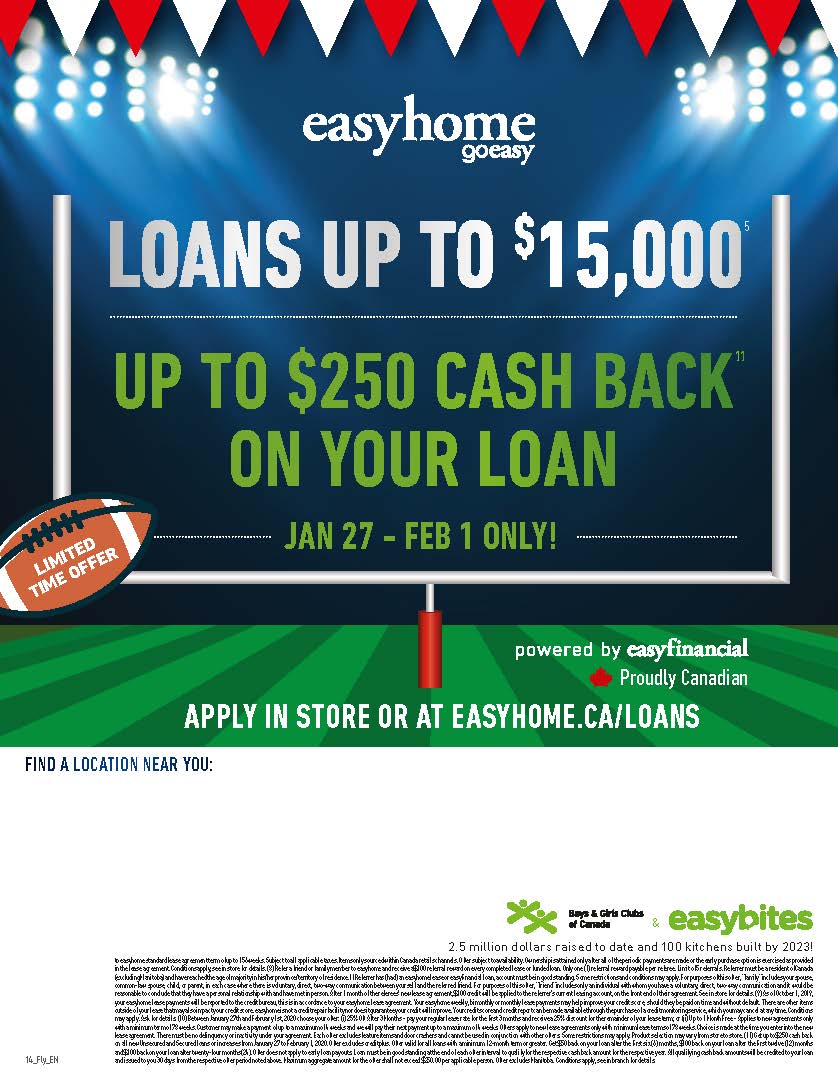 CentreOnBarton's tweet photo. Visit Easyhome for their Big Game Sale! Jan 27-Feb 1 AND No Processing Fees Jan 27&amp;28 only https://t.co/tII6W4utEE