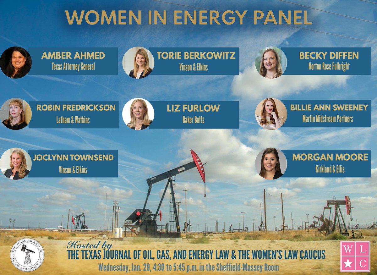 .<a href="/TJOGEL/">TJOGEL</a> is doing a #WomeninEnergy panel tomorrow! 2019 C3E Awardee <a href="/beckyhd13/">Becky Diffen</a> is one of the incredible women attorneys participating! #C3Ewomen