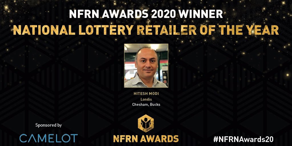 TheFed_Online's tweet photo. ⭐️ Huge congratulations to former international cricketer Hitesh Modi 🏏 on becoming National Lottery Retailer of the Year at #NFRNAwards20! @TNLUK https://t.co/LworYO2Kk7
