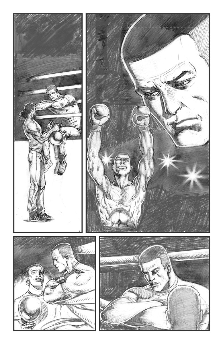ComicsArcher's tweet photo. #Kickstarter OFFER: If you back A Boxer's Greatest of All Time Edition, you can get a page of #GaryWelsh's original pencils from the book!
But not this page, IT'S ALREADY MINE, MWHAHA!
https://t.co/UrbiGcxljZ https://t.co/2a0Y3HcnRl