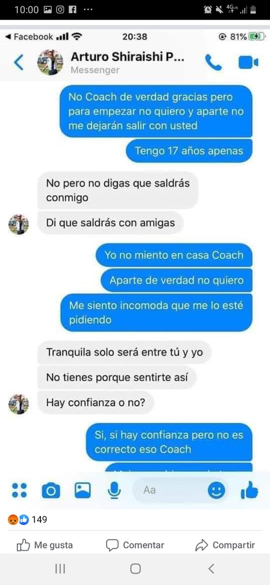 ¿Me ayudan a compartir? La siguiente denuncia tiene que ver con la conversación del entrenador Arturo Shiraishi de la #UniversidadIves #Xalapa que exige fotos desnuda a una joven alumna de 17 años y de no hacerlo, la amenaza con ELIMINARLA del equipo... <a href="/CuitlahuacGJ/">Cuitláhuac García</a>
abro hilo⬇️