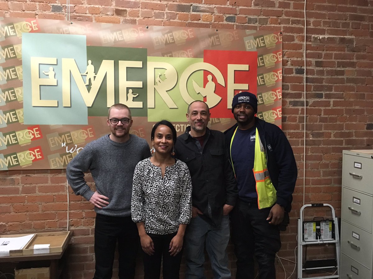 WizBermudez's tweet photo. Great day! Today I visited Emerge CT in New Haven to learn from their model to help re-entry folks develop meaningful and fulfilling skills both for work and for their personal growth. Incredibly inspired after today’s meeting and I hope we can do the same for Hartford residents https://t.co/l4OLhoU93I