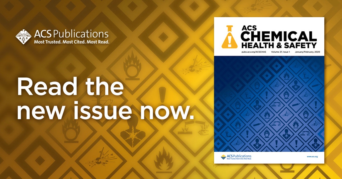 Now online! The new issue of ACS Chemical Health & Safety, featuring research and case studies across academics and industry. Plus new front matter highlights in collaboration with topic experts and @cenmag. #safetyhighlights #labsafety #chemsafety ow.ly/UDgn50y7rx2