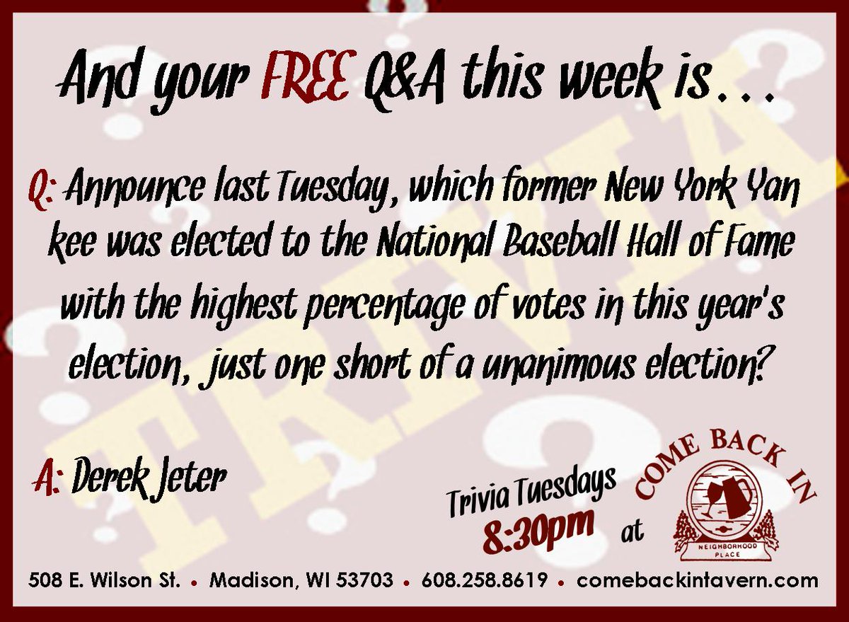 Come Back In Madison tweet media