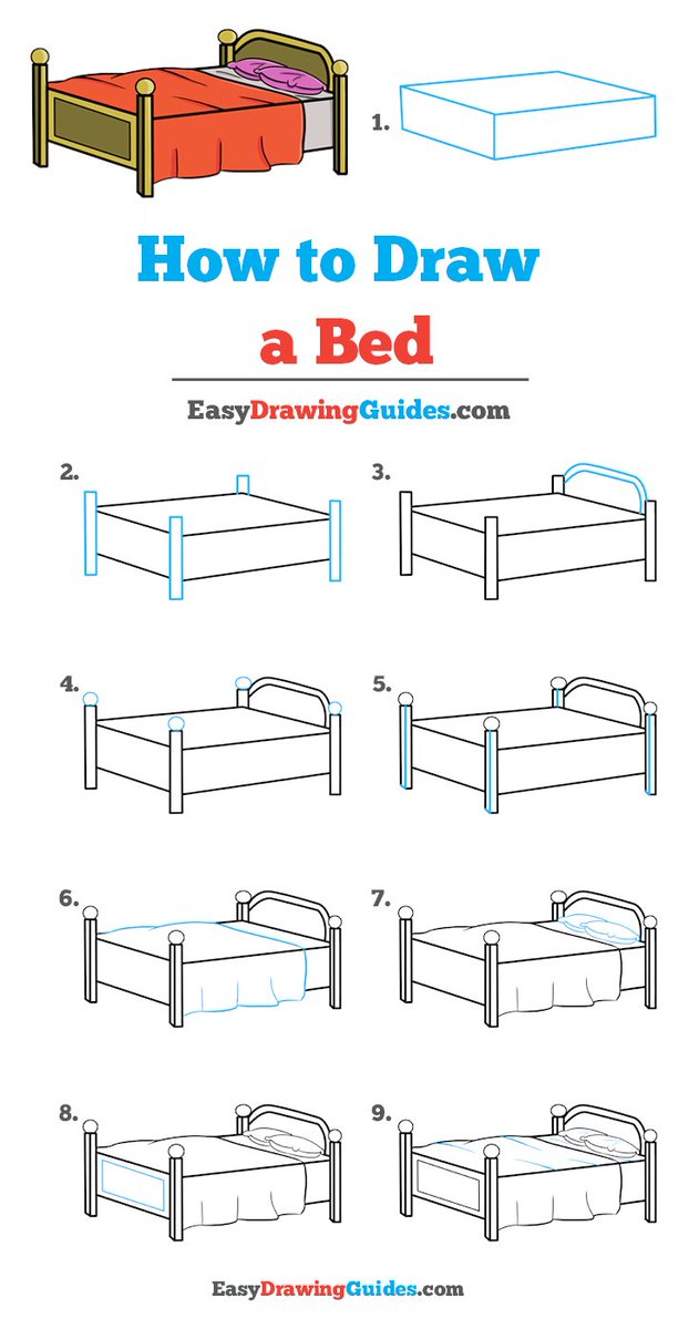 Easy Drawing Guides On Twitter Bed Drawing Lesson Free Online Drawing Tutorial For Kids Get The Free Printable Step By Step Drawing Instructions On Https T Co V1ehjc3a7i Bed Learntodraw Artproject Https T Co Qrifq5wnyk,Charging Station Table