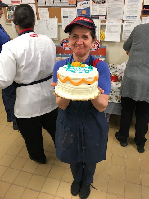 SpArcPhilly's tweet photo. @SpArcPhilly offers a hearty #congratulations to Radojka, who enthusiastically participates in our employment program. She is celebrating two years of employment at @sodexoUSA. Like and share if you are as happy for Radojka as we are!!! #SpArcPhilly #SpArcGood https://t.co/5R7A7Ub34e