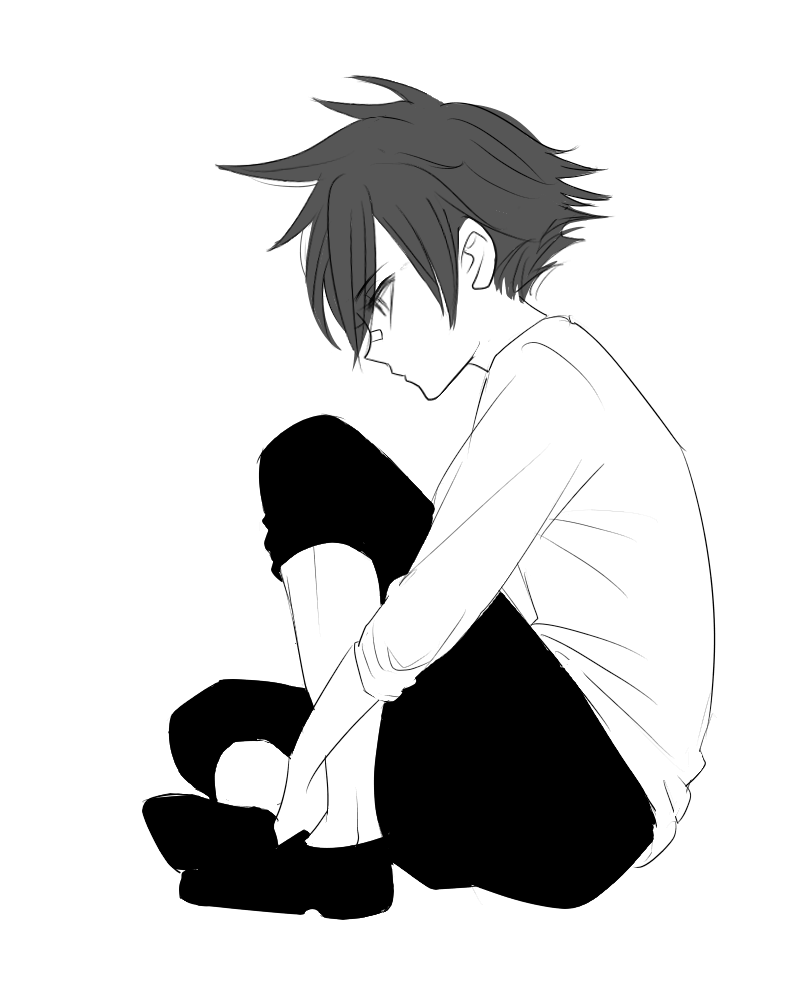 本日のモノクロ男士(行ってらっしゃい。行ってきます) 