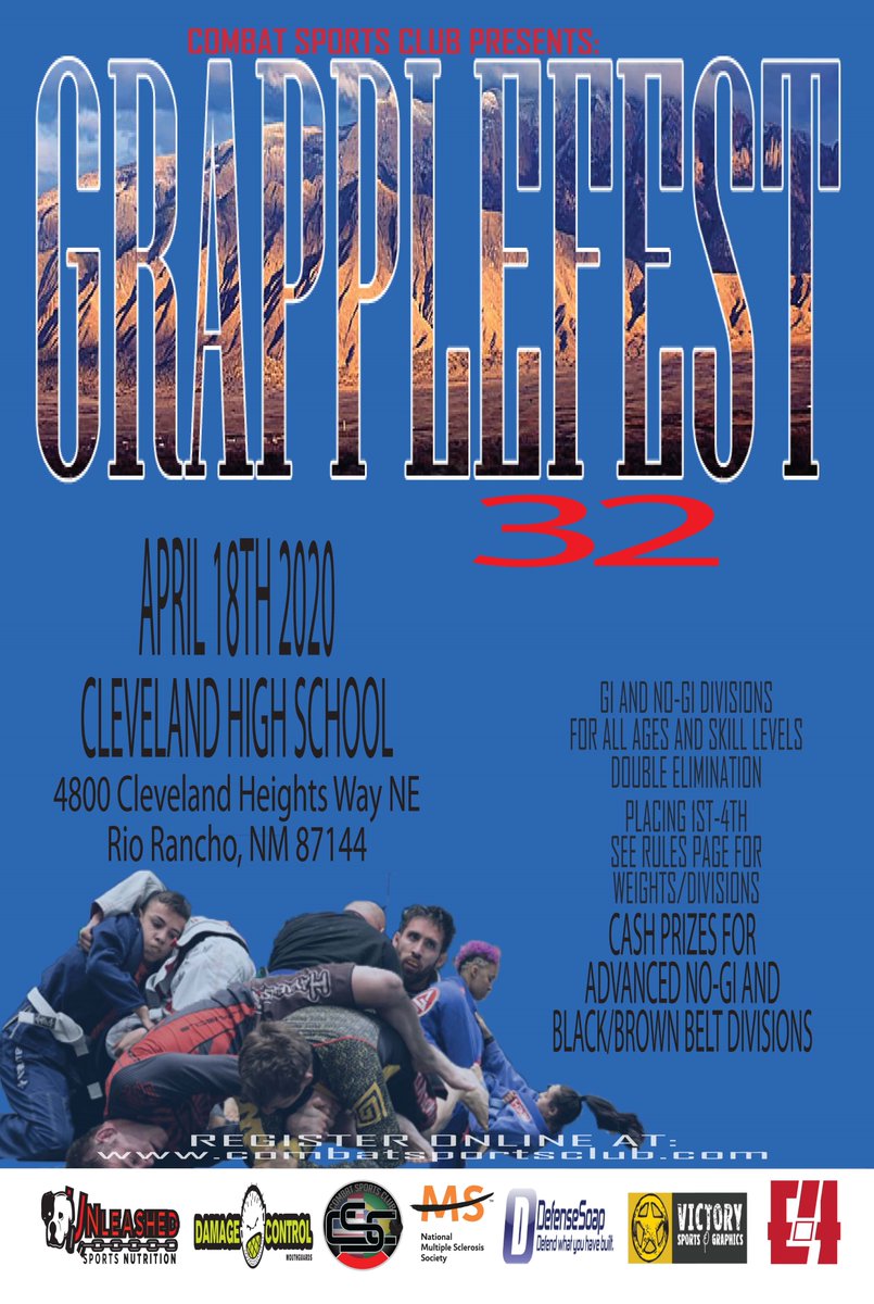 Combat_Sports_'s tweet photo. Posters are on their way for SW Grapplefest 32. If you want to receive one for your gym drop us a line with your mailing address at grapplefest@yahoo.comInfo and registration at https://t.co/mzsInqIh9D https://t.co/Eon5Nvepjp