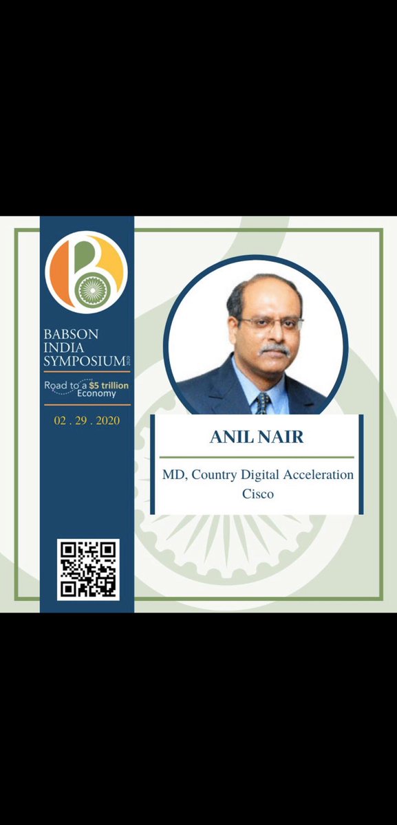 Want to know how digital transformation is bringing about a massive change to various industries? Hear from Mr. Anil Nair, MD, Country Digital Acceleration, CISCO Pvt. Ltd India, talk about 'Digitization in the Asia’ 
<a href="/ciscoindiahub/">Cisco India Hub</a> <a href="/Cisco/">Cisco</a> #babsonindiasymposium #babson