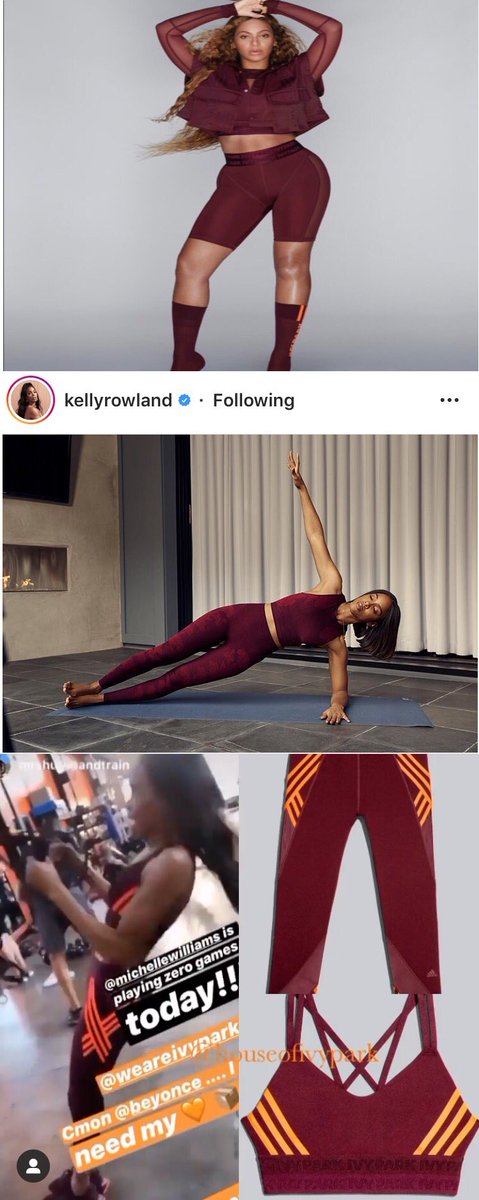 MostWantedMCH's tweet photo. Destiny’s Child is 1 step closer in determining Swag for people for the whole week.
Beyoncé- Adidas x Ivy Park
Kelly- YOGA x Fabletics
Now.....
waiting for @RealMichelleW to drop that church swag line merchandise or church/athletic fit 👀🙏🏾
#IvyParkXAdidas #KellyXFabletics https://t.co/DvkLi0oau3