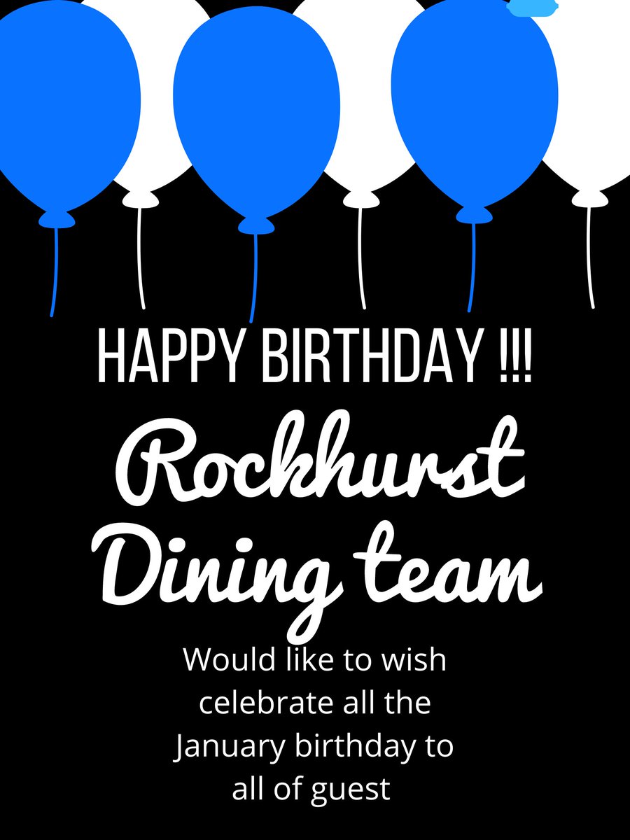 Rockhurstdining's tweet photo. Have a January Birthday!? be Stop by TMDR as we celebrate all of our great guest born at the top of the year!! #JanuaryBabies #CakesOnUs #RockhurstDining https://t.co/8kBZ9SToPZ