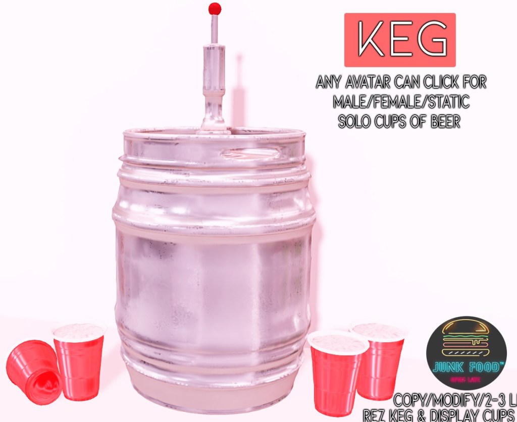 mainstoresl's tweet photo. JUNK FOOD - New Keg release at Mainstore, #Secondlife, #SL, #Mainstore SL https://t.co/U8bgk9ZFgu https://t.co/qNM2mpuTv7