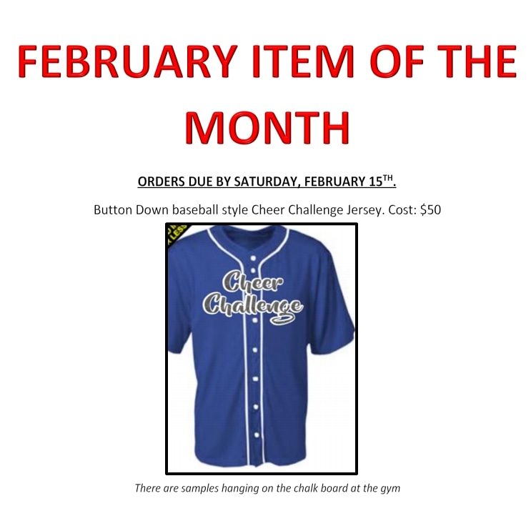 CheerChallenge1's tweet photo. February item of the month https://t.co/6H8TSKWWW1