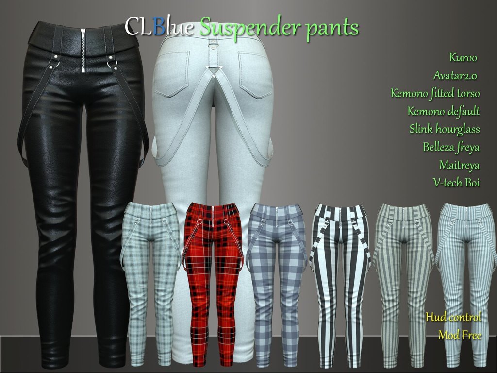 mainstoresl's tweet photo. CLBLUE - New Suspender Pants at Mainstore, #Secondlife, #SL, #Mainstore SL https://t.co/WWo2vgVD4e https://t.co/ikcszIbYRQ