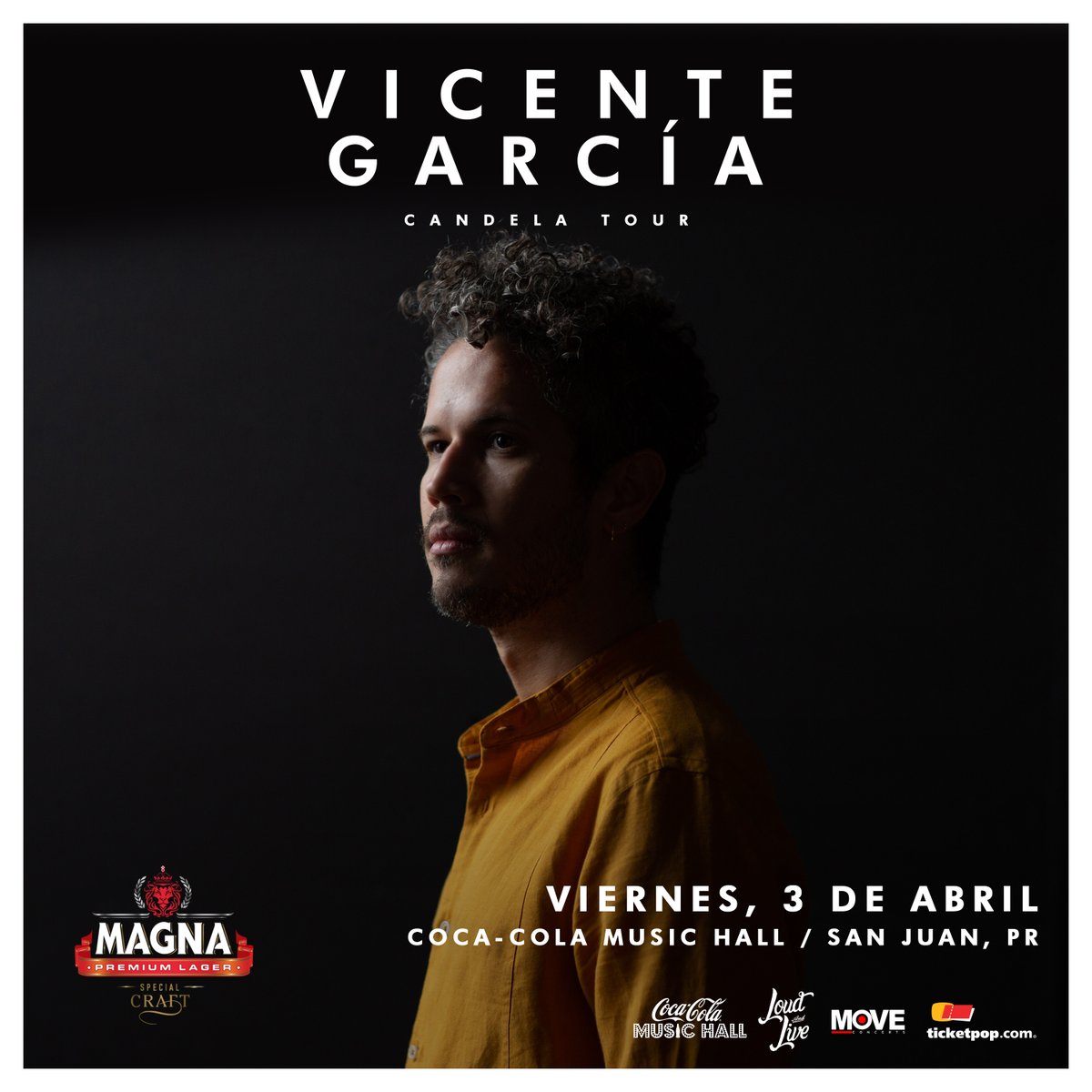 ¡Puerto Rico! Me alegra anunciar que este próximo Viernes 3 de Abril estaremos tocando en el Coca Cola Music Hall. Boletas a la venta por Ticket Pop a partir de este Jueves 30.🇵🇷 @loudliveinc @MoveConcertsPR @CocaColaMH