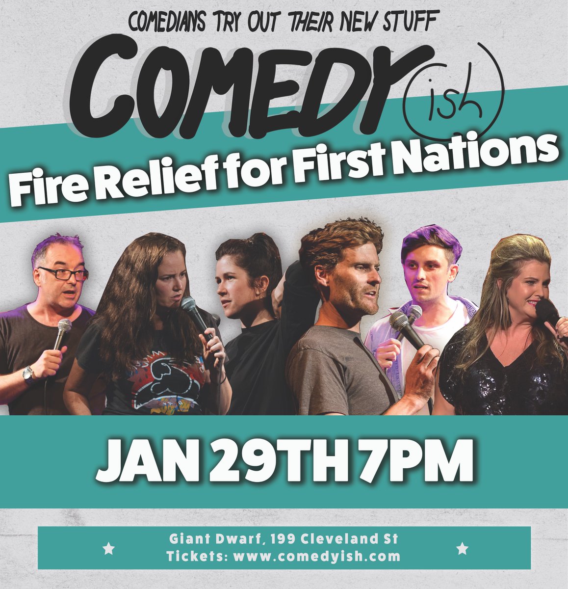 TONIGHT! Only the last few tickets left to sell to this night of brand new comedy for the Fire Relief Fund for First Nations. comedyish.com if you'd like one of them.
