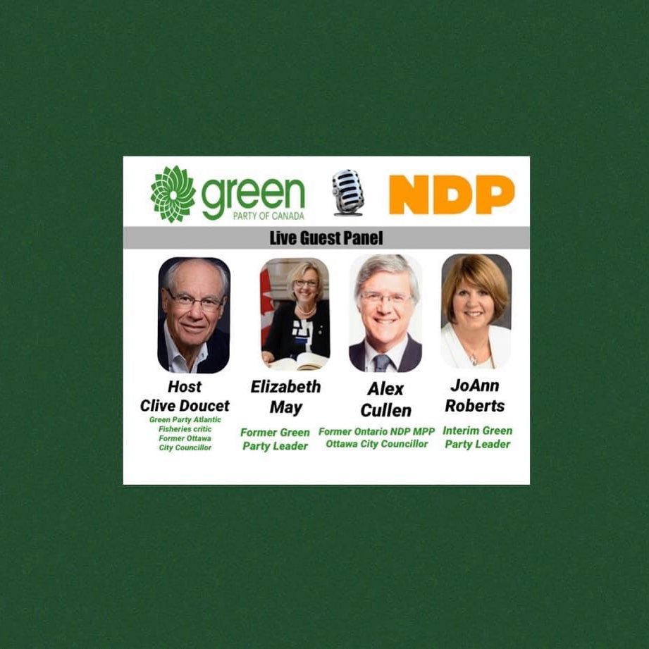 CliveGpc's tweet photo. You’re invited to join me and former Green Party leader @ElizabethMay @JoAnnRobertsHFX @Alex_S_Cullen as I host a panel discussion on how the Green Party &amp; NDP can work together to chart a bright future for Canadians. @NDP @CanadianGreens #CapeBretonCanso https://t.co/EALr0j5zLU https://t.co/NNNCJuaBNr