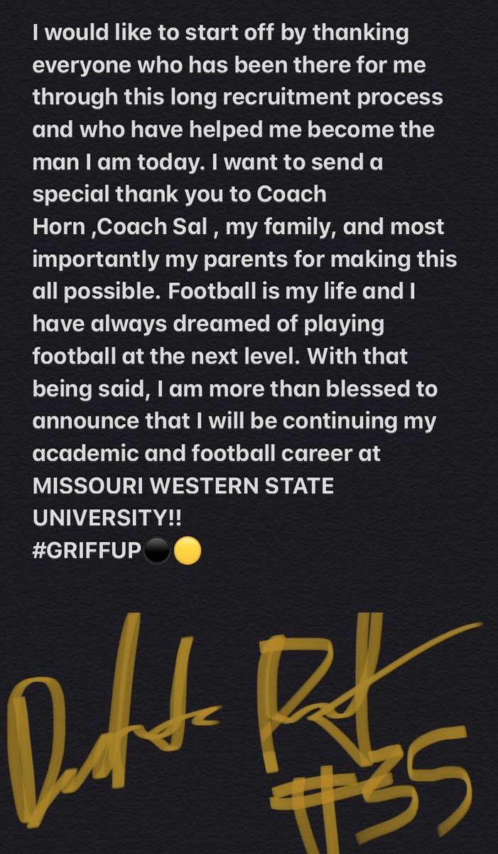 DakotaR4201's tweet photo. All glory to God!!🖤💛#GRIFFUP https://t.co/KU4YxaSFg8