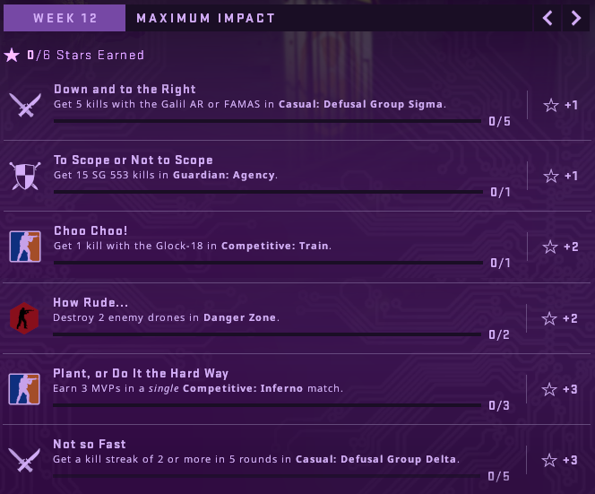 csgolounge's tweet photo. Week 12 of Operation #ShatteredWeb: Maximum Impact!

6 new missions unlocked - To scope or not to scope? 🔫

#CSGO Blog: https://t.co/8eNa2qVnLh https://t.co/JmtyoITjun