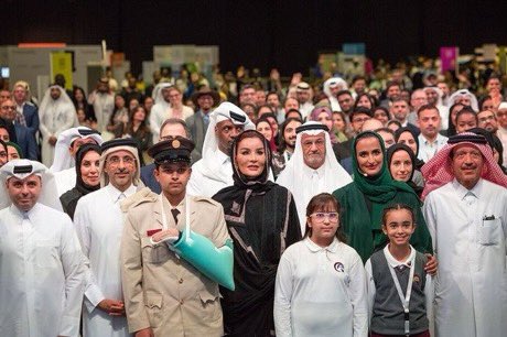 MarsalQatar_EN's tweet photo. HE Sheikha Moza bint Nasser partakes in #IAMQF event to highlight QF's 25-year achievements in education, research, and community development.
#Doha #Qatar #MarsalQatar https://t.co/VdMz2rKkU0