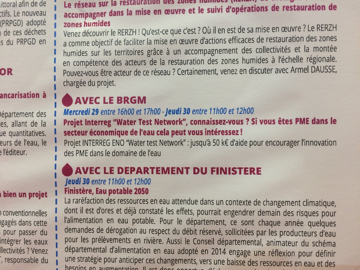 WaterNetwork_EU's tweet photo. Exactly one week ago @BRGM_fr 's Christophe Mouvet spoke about the #WaterTestNetwork at @CarrefourEau in #Rennes. Didn't get the chance to meet at the booth or speeddate session?
📩 c.mouvet@brgm.fr https://t.co/xYeQtaeIw5
