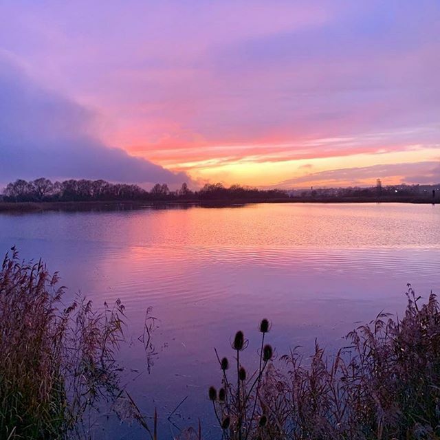 Posted <a href="/withregram/">Repost app</a> • @maggiebw1 Quiet evening at Stanwick Lakes as sun goes down.