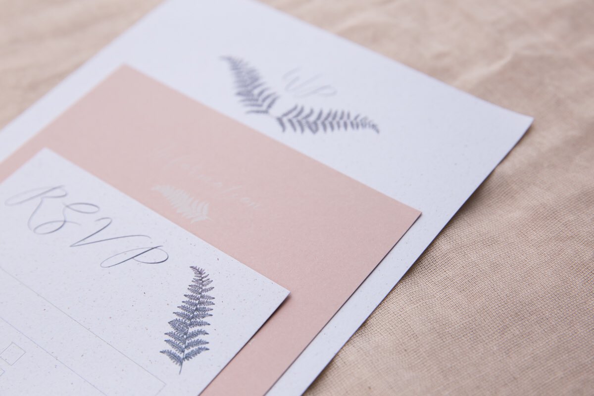 Rsvp and invitation in pink