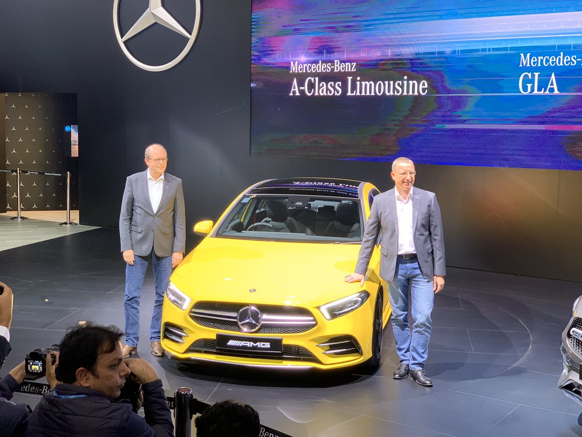 Here is the #MercedesBenz A class Limousine. This is the AMG A 35 4M . Prices approximately at Rs 40 lakh and launch in June 2020 but you can book one today.