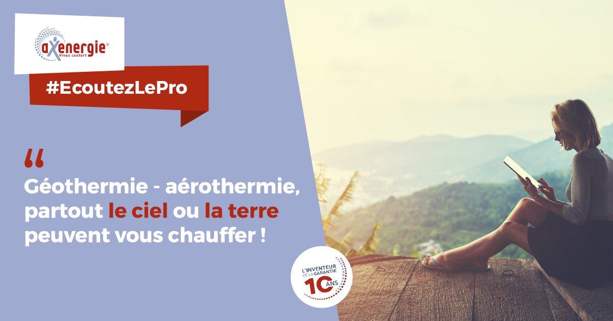 AxenergieOff's tweet photo. #EcoutezLePro
Géothermie - aérothermie : deux systèmes de chauffage écologiques qui peuvent consommer de 3 à 5 fois moins d'énergie que les systèmes conventionnels. 😉
Préservons les ressources de la planète. 🌍
→ https://t.co/S0xY0GZPmn https://t.co/osujV4unQf