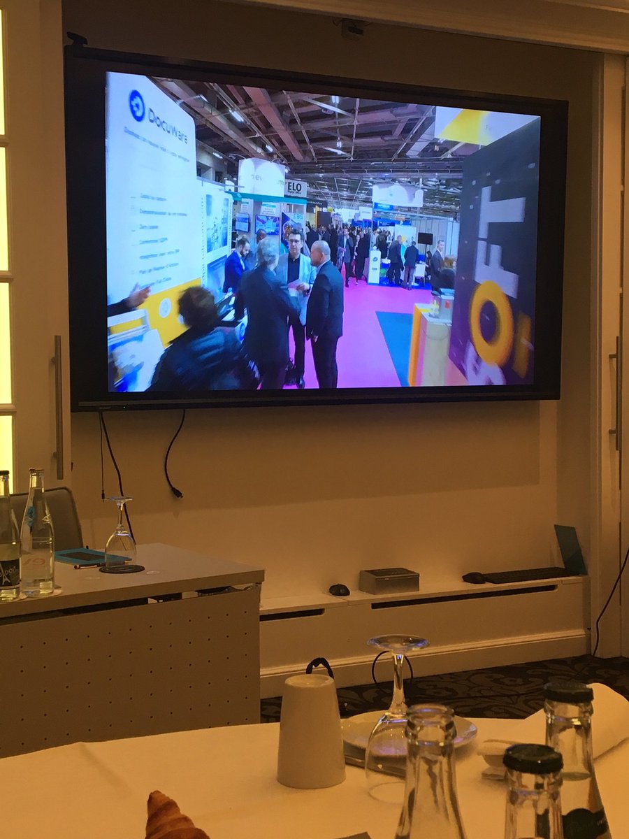 Documation2024's tweet photo. Présentation du salon Documation , diffusion de la vidéo 2019 que vous retrouvez sur notre site web et de l’équipe par Florence de Courtenay, directrice générale d’Infopromotions   #ProcessusDocumentaires #ProcessusMetiers #RPA #Dematerialisation #GED #ECM https://t.co/pao3EVpsmA
