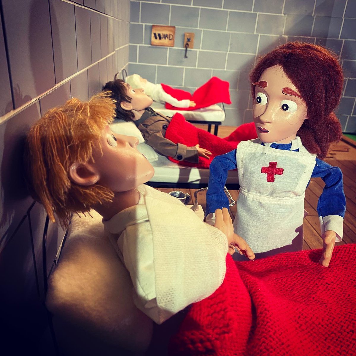 twinvision's tweet photo. #behindthescenes  #MedicalMavericks #stopframe #animation #francesivens #royaumontabbey #surgeon #orthopedics #hospital #soldier #warinjury #3dprinting #ww1 #patients @alderhey funded by @HeritageFundUK @HeritageFundNOR #twittercool #twitterlike https://t.co/XCNmy5S9u4