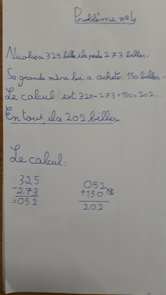 Cm1cA's tweet photo. @CM1ADAUDET #_classe_scribe 
Chers élèves de CM1 de l'école Daudet, voici les réponses à vos problèmes. #OSUIPedagogie #Twitmaths #Cycle3 https://t.co/fdJjettrSS