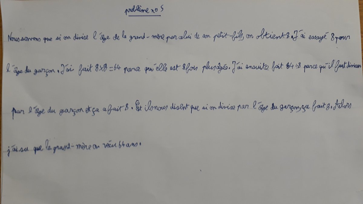 Cm1cA's tweet photo. @CM1ADAUDET #_classe_scribe 
Chers élèves de CM1 de l'école Daudet, voici les réponses à vos problèmes. #OSUIPedagogie #Twitmaths #Cycle3 https://t.co/fdJjettrSS