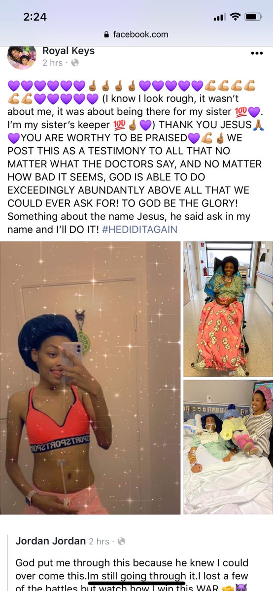 IMITATIONOFKEKE's tweet photo. GOD IS GREAT! My family been through a lot over these last few months, my sister was paralyzed all over with only her lips to move. Couldn’t walk, talk, etc, BUT GOD 🙏🏽 Thank you Jesus https://t.co/n4qZr6mBXn