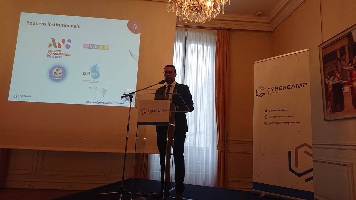 PironTristan's tweet photo. Lancement du @CyberCampSante par @Did_Ambroise avec l'appui notamment de l'@esante_gouv_fr & le #CNDCH :
- #cybersecurité & l' #innovation
- une journée de partage entre différents métiers, mutuels, hospitaliers, armées et les praticiens
- garder confiance dans le numérique https://t.co/8G9Fm7nw8E