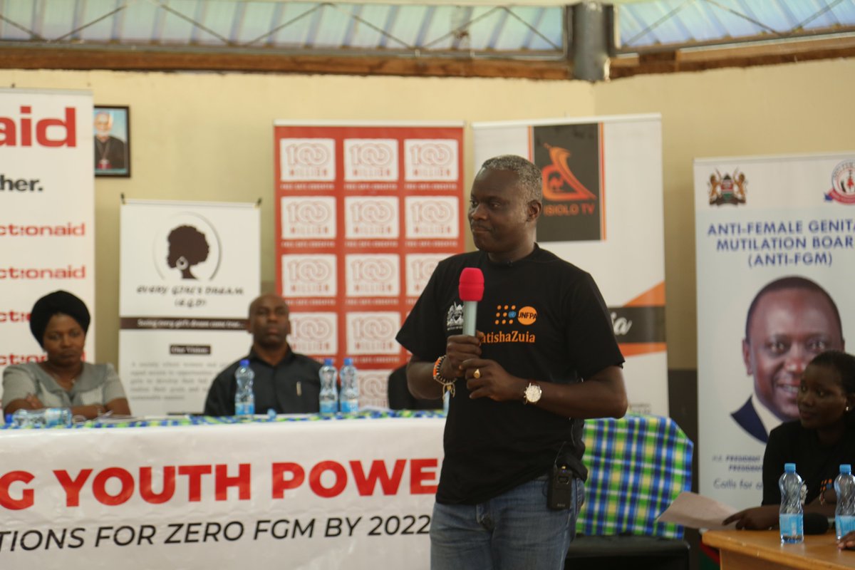 ActionAid_Kenya's tweet photo. Take the campaign against #FGM as your responsibility. Take lead to #EndFGM and we will support you as government. @Rachelshebesh says. #KataaKatishaZuia #YouthEndFGM https://t.co/8l5ZGMob9h
